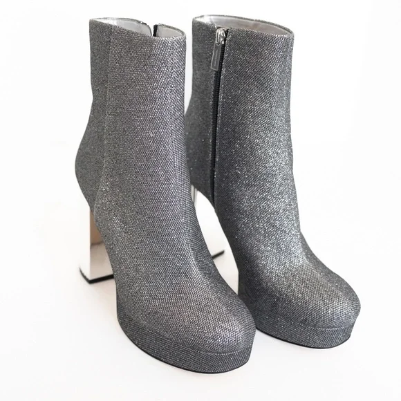 MICHAEL Michael Kors.Silver Platform Booties.Sz 8.5. - Picture 3 of 16